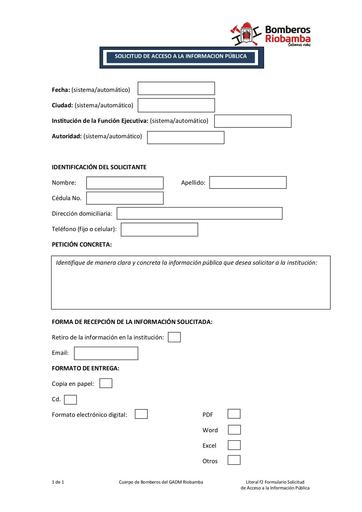 Literal f2 Formulario solicitud de acceso a la información pública